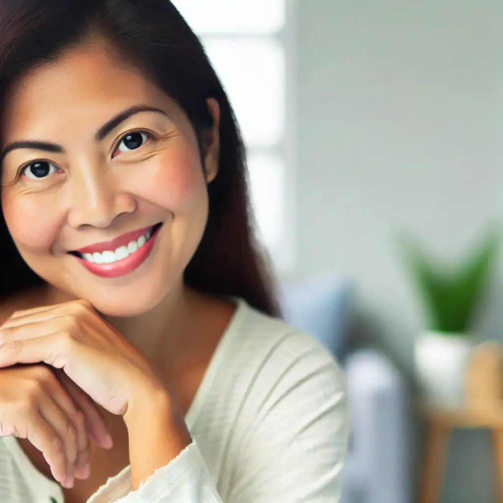 patient review smiling living room